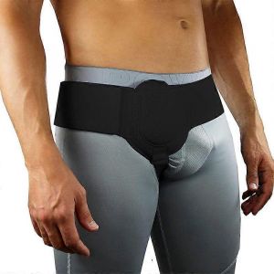 Ceinture De Soutien Pour Hernie Inguinale Hernia Guard I Pour Hommes, Avec Sangle De Taille Ajustable, Noire. - Neuf