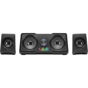 Mspulse, Haut-Parleur Bluetooth Portable 50W Rms, Ã¿Clairage Rgb, 2 Haut-Parleurs Actifs 93Mm + 2 Passifs Ultra-Bass, Mains Libres, Usb/Microsd/Aux/Fm, Poignée Et Sangle, Noir - Neuf