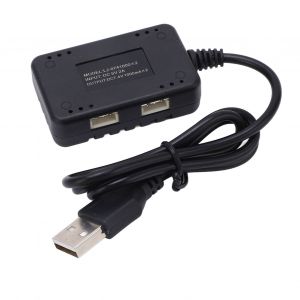 Chargeur d'équilibre de batterie LiPo 2 en 1 7.4V, chargeur USB en plastique avec voyant lumineux pour voitures et bateaux Wltoys RC - Neuf