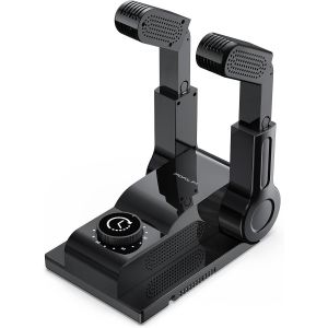 S&egrave;che-Chaussures &agrave; temp&eacute;rature r&eacute;glable, avec minuterie de 24 Heures, s&egrave;che-Gants Portable et Chauffe-Bottes, minuterie d'arr&ecirc;t Automatique, Design Pliable, Panneau Intelligent (Noir) - Neuf