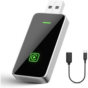 KALANKA-Adaptateur Carplay sans Fil pour iPhone, Facile &agrave; Brancher et &agrave; Jouer, USB-C/Type-C, Contr&ocirc;le Stable & Aucun d&eacute;lai, Commande vocale Intelligente, pour iOS 10+ & Voitures avec CarPlay Filaire - Neuf