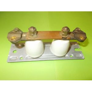 Barrette en métal et porcelaine : Barrette de coupure terre - Neuf