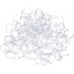 0,5 Ml Godets D'aquarelle, Lot De 100 Demi-Godets Vides En Plastique Pour Peinture À L'aquarelle, Huiles Et Acryliques, Boîtier De Voyage Style 2, Transparent - Neuf