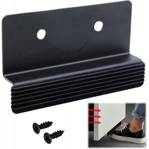 lbgwp60-Poigne De Tiroir, Avec 2 Vis Et 1 Feuille De Ruban Adhésif, En Métal Noir, Pour Tiroir À Ordures, Avec Coque En Silicone Sur Le Dessous, Convient Aux Personnes Souffrant De Blessures À La Mai - Neuf