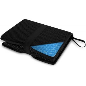 Coussin D'assise En Gel Pliable Ergonomique,Portable Et Confortable,Pour Si&egrave;ge D'avion,Camping,Plomberie,Vol,Trajets (Noir) - Neuf