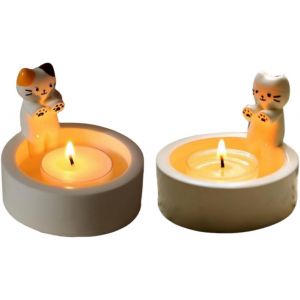 2 Pi&egrave;ces Chandelier Chaton, Deux Pattes Chauffantes De Chat Dr&ocirc;le Porte Bougie, Bougies Et Bougeoirs Peut &Ecirc;tre Utilis&eacute; Pour La D&eacute;coration De Meubles Et Les Cadeaux - Neuf
