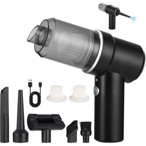 KALANKA-Aspirateur &agrave; main sans fil 8000 Pa - Aspirateur &agrave; main puissant - 3 en 1 - Aspirateur sans fil pour voiture - Mini portable - L&eacute;ger - Pour bureau, maison, cuisine, poils d'animaux - Neuf