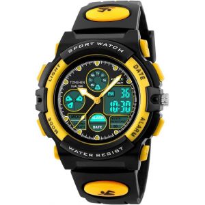 Led Digital Montre Bracelet Outdoor Sport 50m Etanche Analogique Quartz Double Temps Electronique Militaire Tactique Montres Plastique Bordure Et Plastique Bande Calendrier Date.[J523] - Neuf