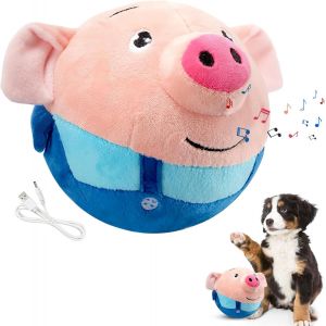 Jouet En Peluche Actif Pour Animal De Compagnie,Balle Pour Chien,Jouet Interactif,Chantant,R&eacute;sistant Aux Morsures Pour Animaux De Compagnie,Qi (Bleu) - Neuf