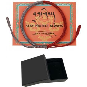 Trahoo-Bracelet Rouge, Bracelet En Tissu Kabbale, Protection B&eacute;b&eacute;, Hommes, Femmes, Porte-Bonheur Tib&eacute;tain Fait Main, Porte-Bonheur Bouddhiste, Tiss&eacute; - Neuf