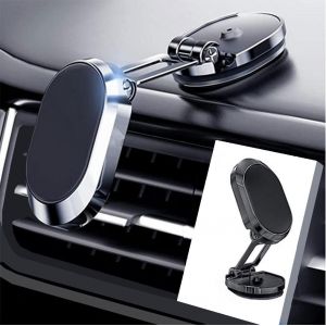 JGD-Support T&eacute;l&eacute;phone Voiture, Support de T&eacute;l&eacute;phone Magn&eacute;tique de Voiture, Support de T&eacute;l&eacute;phone de Voiture 360 &deg;Rotation Compatible avec iPhone, Xiaomi, Huawei et Autres Smartphones - Neuf