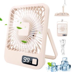 KALANKA-Ventilateur Portable, 3000mAh Mini Ventilateur Petit Ventilateur - Ventilateur usb Ventilateur de Poche Rechargeable (Jaune) - Neuf