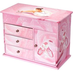 Trousselier - Ballerine - Grande Bo&icirc;te &Agrave; Bijoux Musicale - Id&eacute;al Cadeau Jeune Fille - Musique Piano Sonata De Mozart - Colori Rose - Neuf