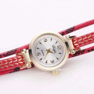 Duoya Femmes Belle D&eacute;coration Papillon Bracelet Montre-Bracelet Cha&icirc;ne Montre &Agrave; Quartz (Rouge) - Neuf