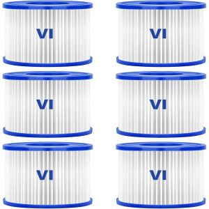 Filtre Piscine pour Bestway 58323,6 PCS Filtre Spa Type VI pour Lay-Z-Spa,Miami,Monaco,Vegas - Neuf