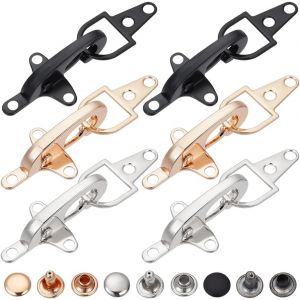 ERYI-6 Ensemble De Fermoirs Mousquetons En Alliage 3 Couleurs Clip De Déclenchement Mousqueton Porte Clés Accessoires Pour Porte Clés Clip Clé Fabrication De Bijoux Artisanat D'Art 50X28Mm - Neuf