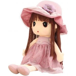 TDRFL-Poupée De Chiffon Poupée Jouet Peluche Cadeau Fille 45Cm,Bébé Jouet Poupée Mignonne En Peluches Chiffon Doudou Poupon Plush Toys Toddler Meilleur Cadeau Naissance/Noël/Anniversaire/Valentin - Neuf