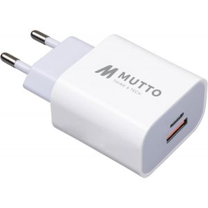 Chargeur Usb C, 20W Prise Chargeur Rapide Type C + Usb A - Prise Usb C, Bloc Secteur Double 2 Port Compatible Avec Iphone 16 [J40] - Neuf