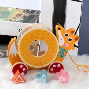 Gar&ccedil;ons Filles B&eacute;b&eacute; Tout-Petits Tirer Escargot H&eacute;risson Animal Remorque Voiture &Eacute;ducatif Toy_Tortoise* - Neuf