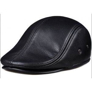 Casquette Plate En Cuir Véritable Pour Hommes,Béret Britannique,Oreillettes Masculines Marron,Chapeaux De Lierre Vintage,Casquettes De Réalisateur De Luxe,Mode Automne,Testostérone,Sby - Neuf