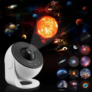 Home Planétarium Projecteur Star Plafond Projecteur Avec 13pcs Film Disques, Nébuleuse Lune Planètes Galaxy Lampe De Projection Lumière À Thème - Neuf