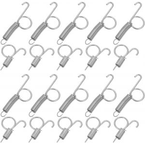 Chenquansarl-Lot De 20 Pi&egrave;ces &Agrave; Ressort Fixe Pour Cage &Agrave; O Aux Guin&eacute;e Accessoires Pour Cages &Agrave; Animaux De Compagnie &Agrave; Ressort Crochet De Mangeoire De Porte De Cage &Agrave; Printemps En Acier - Neuf