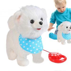 Jouet chien qui marche pour les tout-petits, peluche &iquest;&iquest;lectronique qui aboie, compagnon en peluche interactif pour la maison - Neuf