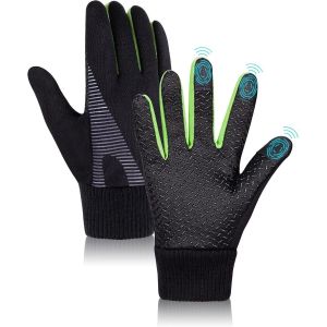 Subzonal-Gants Enfant Hiver, Gants Velo Thermique &Eacute;cran Tactile Antid&eacute;rapants Coupe-Vent Gants Cyclisme Course Marche Moto Pour Gar&ccedil;ons Filles 6-10 Ans Plein Air - Neuf