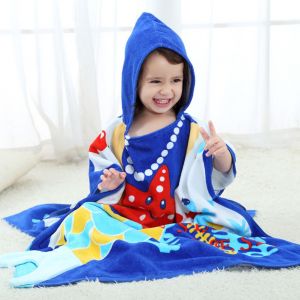 1 Peignoir A Capuche En Coton Pour Bebe Garcon Et Fille, Serviette De Bain Avec Motif Animal De Dessin Anime (#2) - Neuf