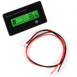 Testeur De Voltmetre De Capacite De Batterie Avec Ecran Lcd Retroeclaire Vert - Neuf