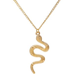 Kal-Collier Serpent Medusa - Chaîne Esthétique - Collier Cobra - Cadeau Pour Homme Et Femme, Or, Méduse - Neuf