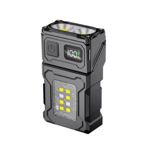 Lampe Torche Led Cob Compacte Et Rechargeable Avec Base Magn&eacute;tique, Design Rotatif, 8 Modes D'&eacute;clairage Pour Le Camping Et Les Situations D'urgence - Neuf