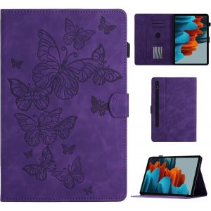 Coque Pour Samsung Galaxy Tab S8 11 2022 / S7 11"" 2020 &Eacute;tui De Protection Case Tablette Housse Avec S Pen Porte-Stylet Pour Samsung Galaxy Tab S8 (Sm-X700, Sm-X706) / S7 11"" (T870 / T875), Violet - Neuf