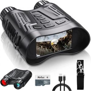 Jumelle Vision Nocturne, Lunette Vision Nocturne, Vision Nocturne Infrarouge Rechargeable 3000mah Num&eacute;rique Vid&eacute;os 4k avec Son, Imag - Neuf