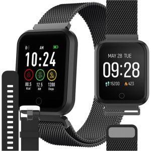 ChenQuanSarl-Montre Connect&eacute;e Avec Bluetooth, Moniteur De Fr&eacute;quence Cardiaque, Moniteur De Sommeil, Moniteur D'Activit&eacute;, Tracker D'Activit&eacute; &Eacute;tanche Ip65 - Neuf