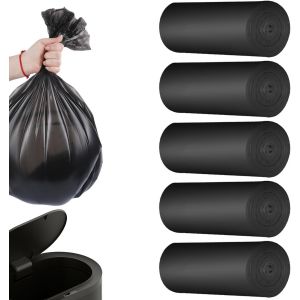 KALANKA-Lot de 100 sacs de toilette noirs biodégradables - Sacs pour toilettes de camping - Extra épais et étanches - Accessoires de toilettes mobiles - Pour la randonnée, les voyages - Neuf