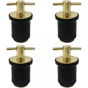 Letnerny-4pcs Bouchon De Bateau &Agrave; Poign&eacute;e En T, Bouchon De Vidange Marin En Laiton Pour Bateaux Yachts Kayaks Cano&euml;s - Neuf