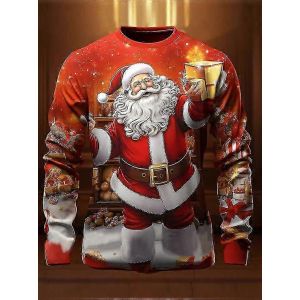 No&euml;l Lumineux N&eacute;on &Eacute;clairage No&euml;l Pull &Agrave; Capuche Unisexe,Sweat-Shirt Imprim&eacute; Sur Toute La Surface 3d G39z2483 Sweat &Agrave; Capuche Pull D&eacute;contract&eacute; Cadeau De No&euml;l - Neuf