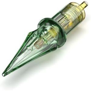 #10 Bugpin 1 Needle Extra Long Taper Round Liner Cartridges - Pack Of 20, Compatible With All Tattoo Pens, Ideal For Fine And Accurate Line Work 1rl-X - Neuf