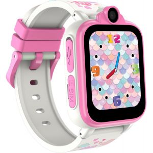 Montre Connect&eacute;e Enfant, Avec Cam&eacute;ra Sos, Musique,Carte Sd Int&eacute;gr&eacute;e,Sim 2G,18 Jeux De Puzzle, Alarme Pour Gar&ccedil;ons Filles 3-12 Ans (Rose) - Neuf