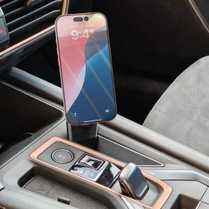 Support magn&eacute;tique de t&eacute;l&eacute;phone portable pour Seat Leon & Cupra Formentor (&agrave; partir de 2024, Facelift) - Compatible MagSafe, sp&eacute;cialement con&ccedil;u pour la console centrale - Support de - Neuf