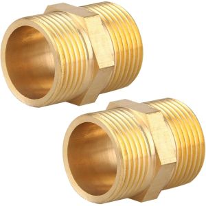 Kalanka-Mamelon Double G1"" (&Oslash; 32,5mm) Laiton M&acirc;le,2 Pi&egrave;ces Mamelon Double Hexagonal G1""M/M,Raccord De Jonction 2 X M Raccord Filet&eacute;,Double Mamelon Raccords En Laiton Convient Pour L'eau Potable - Neuf