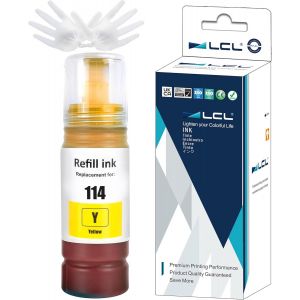 ERYI-114 Encre Compatible Pour Epson 114 Jaune Bouteille D'Encre Compatible Pour Epson Ecotank Et-8500 Et-8550 (1-Pack) - Neuf