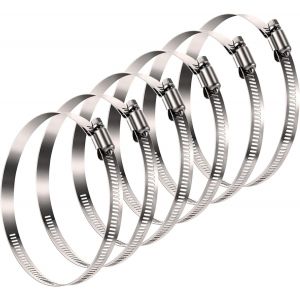 Colliers de Serrage en Acier Inox Ø 91-114 mm pour Tuyau du Ventilateur d'extraction Conduit Gaine de Ventialtion 4 Pouces de Raccord pour Salle de bain Cuisine Sèche-linge 6 Pièces - Neuf