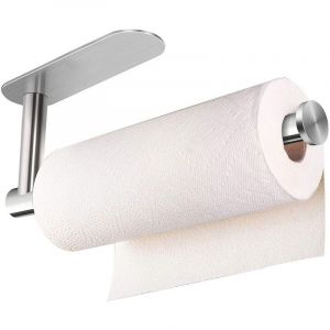 1 porte-rouleau de papier toilette sur pied (couleur argent) en acier inoxydable, idéal pour les rouleaux de papier toilette, facile d'entretien, inoxydable - Neuf
