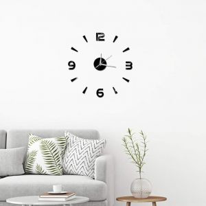 ChenQuanSarl-Autocollant D'Horloge Murale, 3D Pendule Murale De Mode Moderne Sans Cadre Diy Horloge Murale Miroir Autocollant, Pour La D&eacute;coration De La Chambre Du Bureau &Agrave; Domicile Du Salon - Neuf