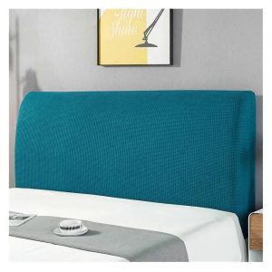 Housse De T&ecirc;te De Lit Souple Et Flexible, Protection De T&ecirc;te De Lit, 220 Cm, Coloris Uni Bleu Ou Vert, D&eacute;coration De Chambre - Neuf