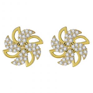 Femmes Rotatif Moulin À Vent Stud Boucles D¿Oreilles Flower Piercing Ear Studs Mode Bijoux - Neuf