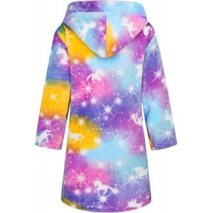 Tzf-Enfants Peignoir De Bain Garçons Filles À Capuche Robe De Chambre Doux Pyjamas Vêtements De Nuit Adolescent Imprimé Animal Polaire Avoir Ceinture Et Poche Bébé Tout-Petits 1 2 3 4 5 6 7 Ans - Neuf