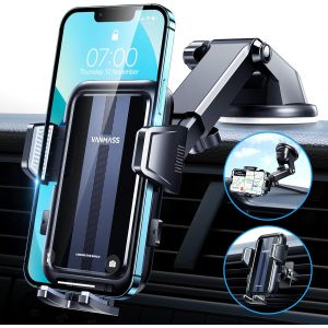 KALANKA-2023 Support de t&eacute;l&eacute;phone portable pour voiture [Mise &agrave; niveau, ventouse et clip] Support universel pour t&eacute;l&eacute;phone portable pour tableau de bord, iPhone 14 Pro 13 12, Samsung S23 Ultra S22 - Neuf